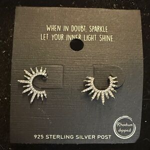 Radiant Silver Starburst Earrings